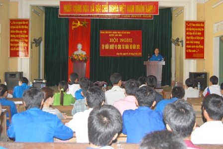 Huyện Đoàn Lâm Bình tổ chức Hội nghị tập huấn nghiệp vụ công tác Đoàn, Hội năm 2012