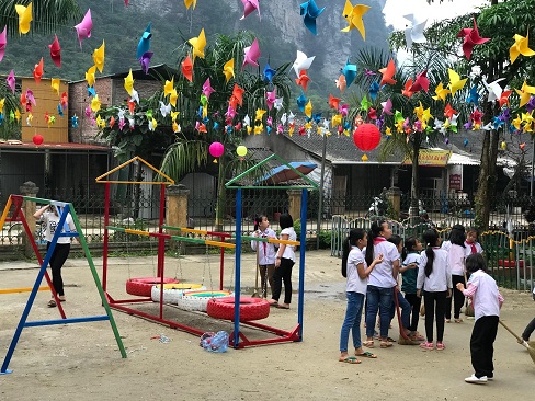 Xây dựng điểm Giờ ra chơi trải nghiệm sáng tạo tại huyện Lâm Bình